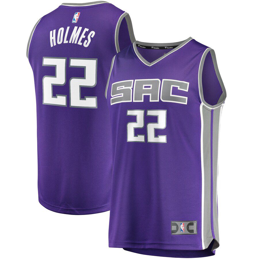 Men Sacramento Kings #22 Richaun Holmes Fanatics Branded Purple Fast Break Player Replica NBA Jersey->sacramento kings->NBA Jersey